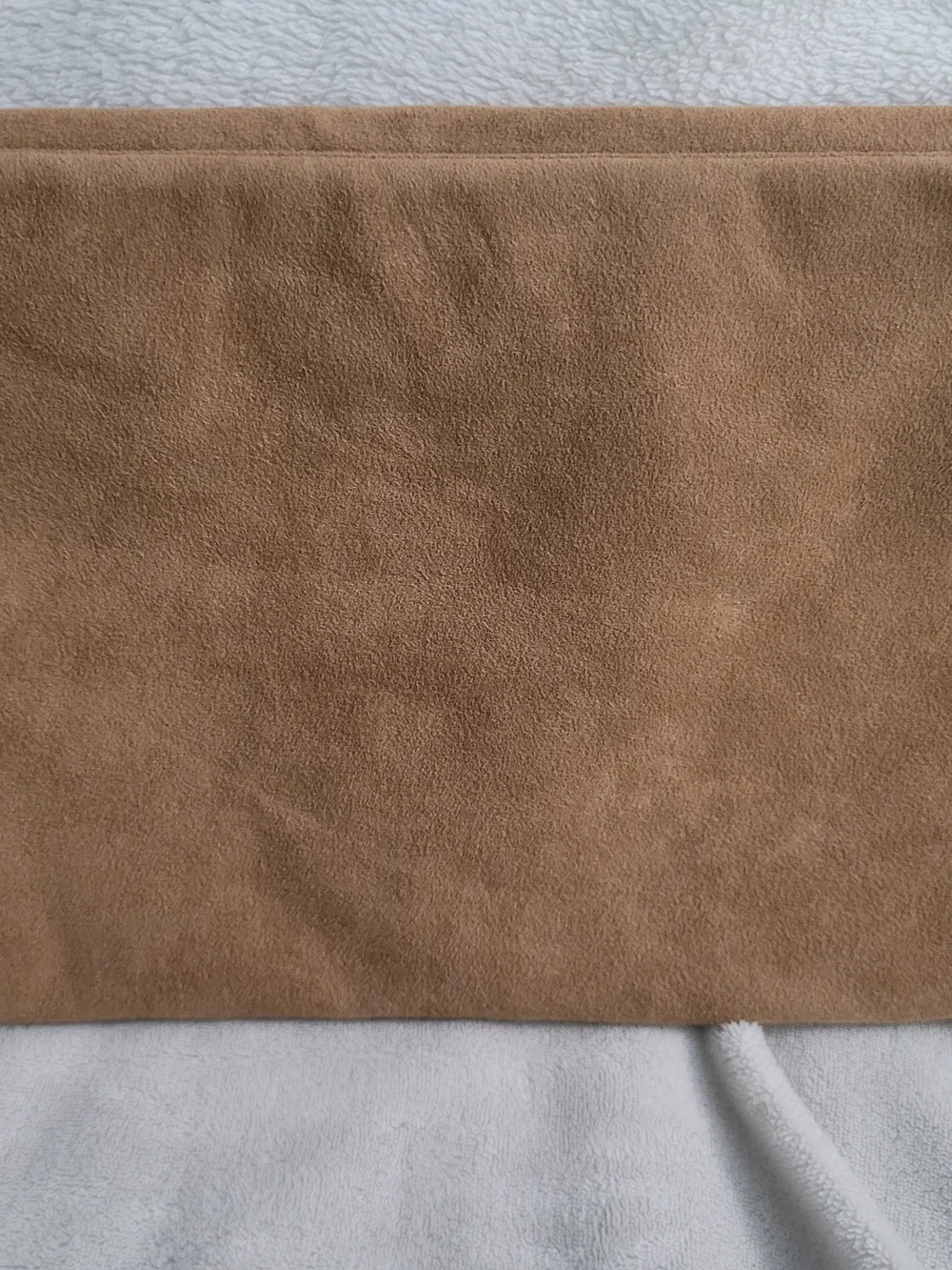 Vintage Reva Tan Ultra Suede Shoulder Bag Envelope Flap Minimalist Camel Brown